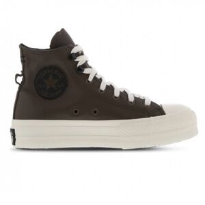 NEW Converse All Star Leather ENGINE SMOKE / EGRET / BLACK HI Top Olive Green